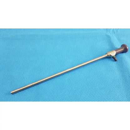 Stainless steel stryker precision 10mm 0° autoclavable endoscope with polished shaft and dark brown ergonomic handle