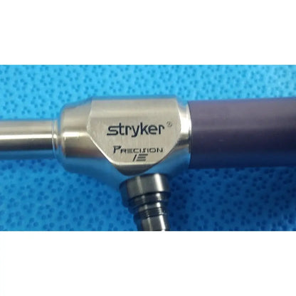 Stryker precision 10mm 0° autoclavable endoscope with metallic silver body and purple grip for surgical use