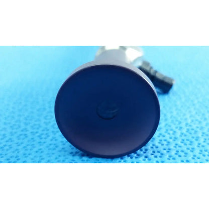 Dark blue cylindrical precision 10mm 30° autoclavable endoscope with smooth reflective surface and embossed logo