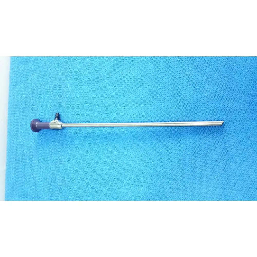 Stryker precision 10mm 30° autoclavable endoscope with a silver body, purple handle, and metallic joints