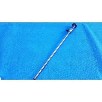 Silver stryker precision 10mm 30° autoclavable endoscope with dark purple handle and metallic joints