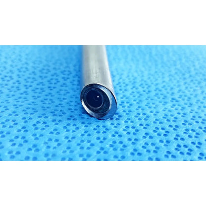 Silver-colored precision 10mm 30° autoclavable endoscope with black lens and metallic housing by stryker