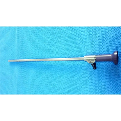 Stryker precision 10mm 30° autoclavable endoscope with metallic shaft and purple handle for surgical use