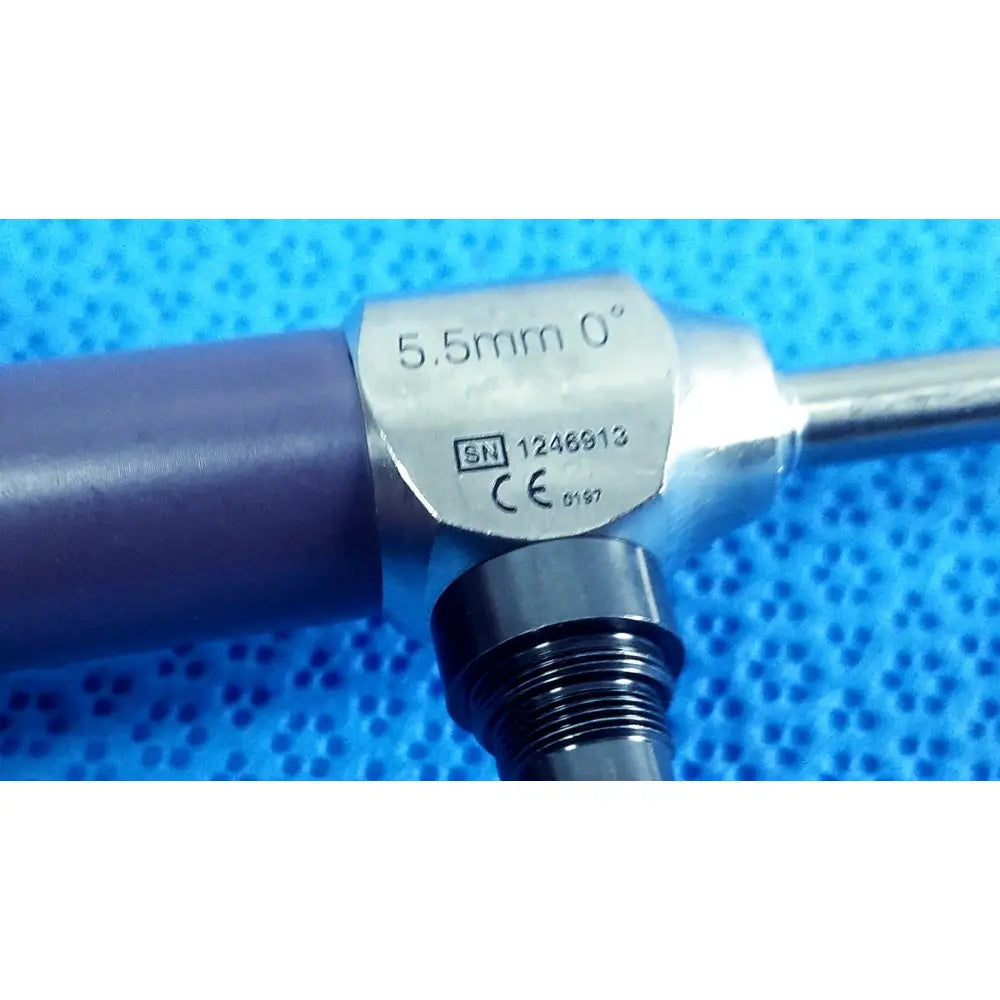 Silver metallic stryker 5.5mm 0° autoclavable endoscope with engraved serial number and ce marking for reuse medical use