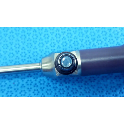 Stryker 5mm 0° autoclavable endoscope with purple handles, metallic shaft, and clear lens designed for reuse medical applications