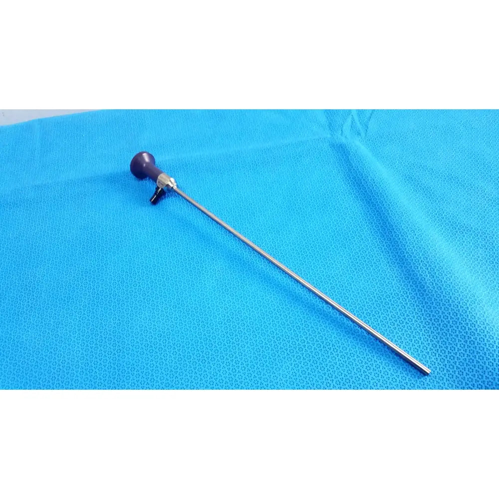 Sleek metallic stryker 0502-503-030 5mm 0° autoclavable endoscope with dark purple ergonomic handle and stainless steel shaft