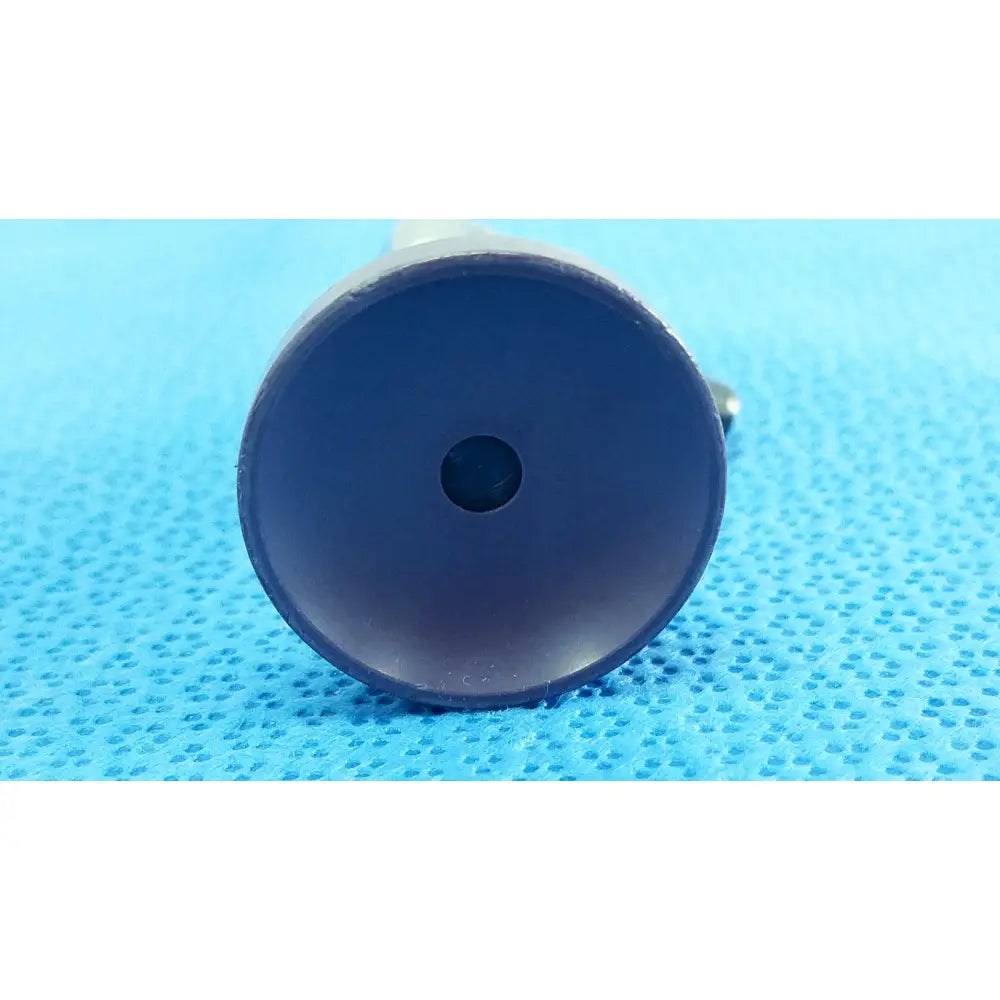 Dark gray plastic funnel with central hole for reuse medical applications with stryker 5mm 0° autoclavable endoscope