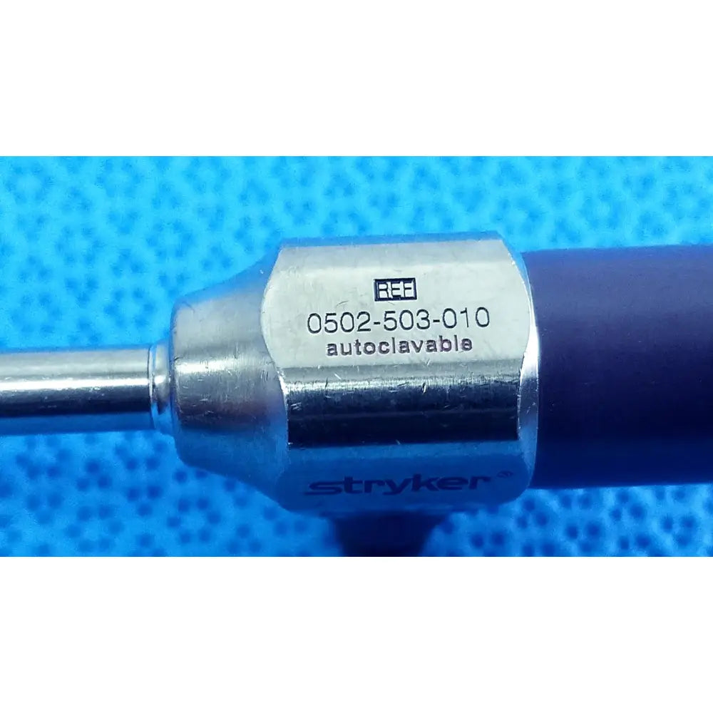 Stryker 0502-503-030 precision 5.5mm 0° autoclavable endoscope silver metallic with black grip for reuse medical use