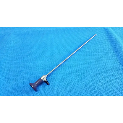 Purple-handled stryker 0502-503-030 5mm 0° autoclavable endoscope with slender metallic shaft for reuse medical procedures