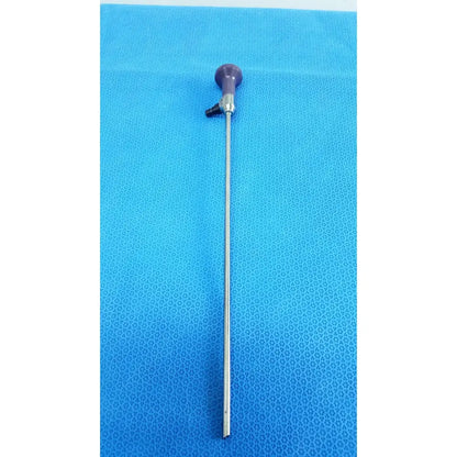 Stryker 0502-503-030 precision 5.5mm 0° autoclavable endoscope with purple handle and slender metallic shaft for reuse medical use