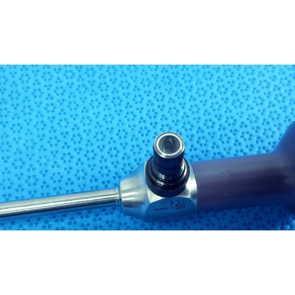 Stryker 0502-503-030 5mm 0° autoclavable endoscope with metallic shaft and dark purple handle for reuse medical procedures