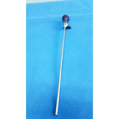 Purple-handled stryker 0502-503-030 5mm 0° autoclavable endoscope with long slender metallic shaft for reuse medical use