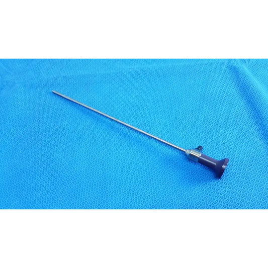 Stryker 0502-503-030 precision 5.5mm 0° autoclavable endoscope with metallic shaft and dark purple ergonomic handle for reuse medical use