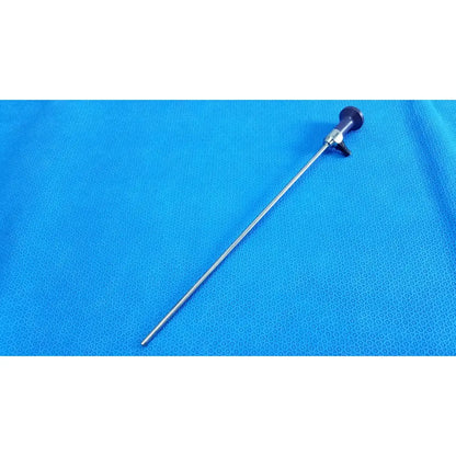Silver surgical endoscope with dark blue handle and metallic joints stryker 5mm 0° autoclavable reuse medical device