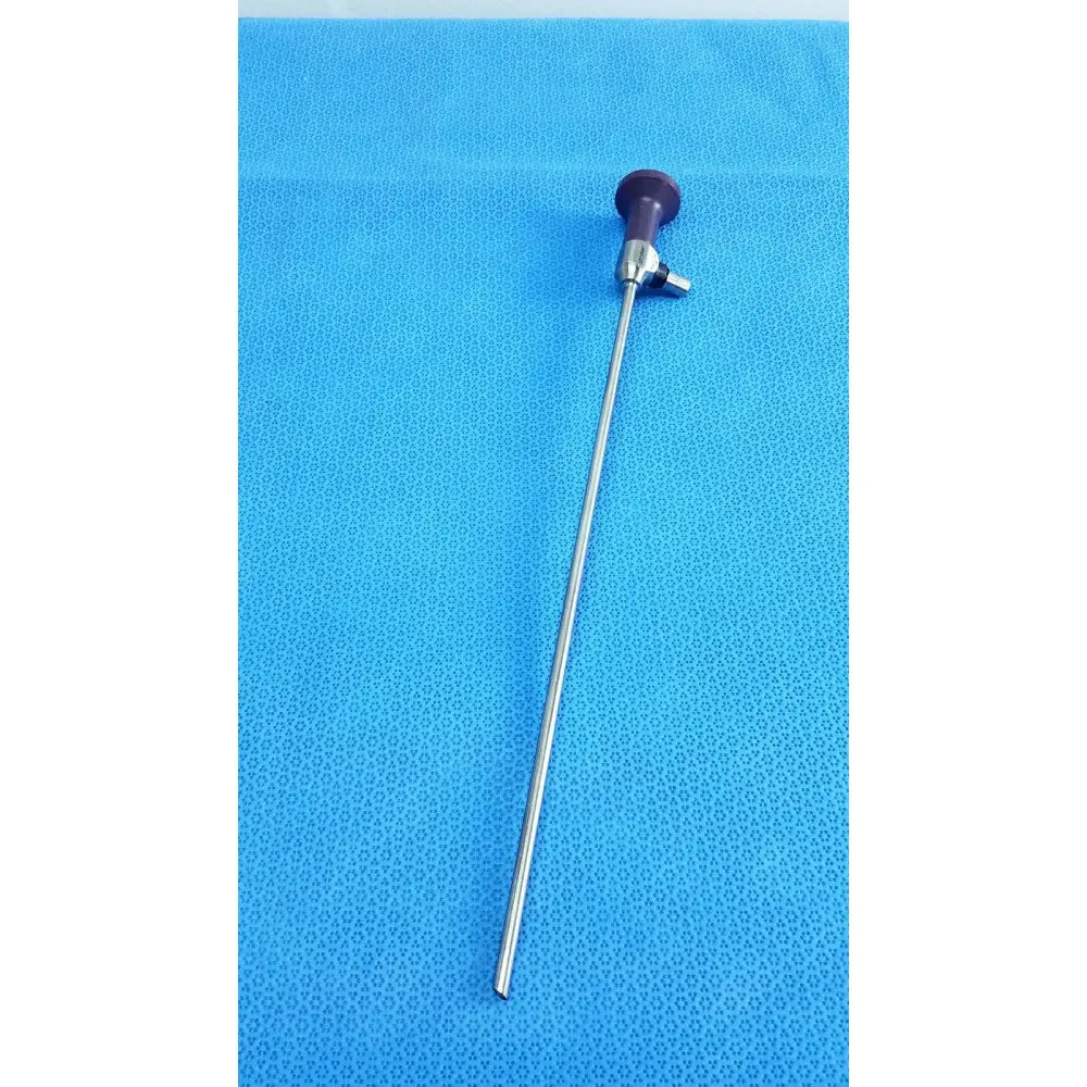 Stryker 0502-503-030 precision 5.5mm 30° autoclavable endoscope with sleek metallic body and purple ergonomic handle