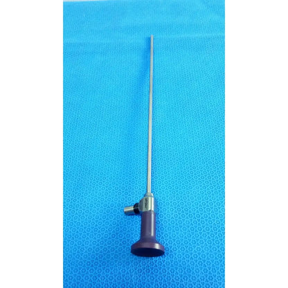 Silver stryker 5mm 30° autoclavable endoscope with purple handle and black grip for precision surgical use