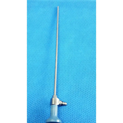 Silver ideal eyes 5mm autoclavable surgical endoscope with slender metallic shaft and textured handle by stryker