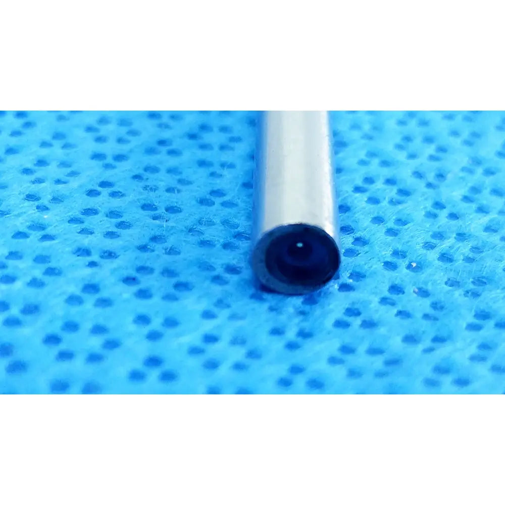 Silver cylindrical autoclavable endoscope with dark lens ideal eyes 5mm 0 degree by stryker model 0502-539-010