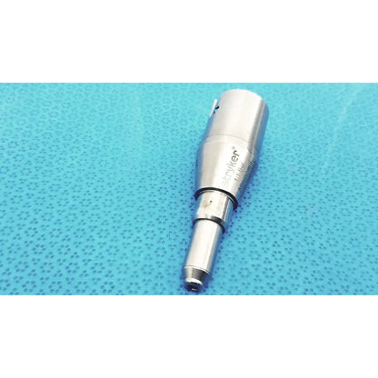 Silver metallic stryker 1 1 bur attachment 4100-600-000 with cylindrical body and threaded tip for reuse medical use
