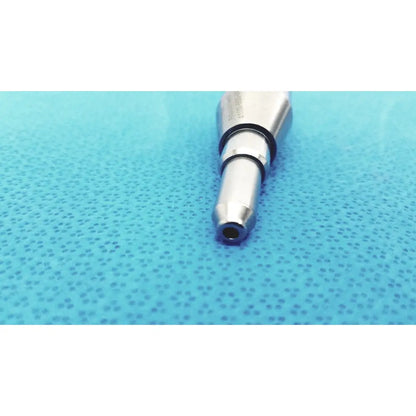 Stryker bur attachment 4100-600-000 with polished silver surgical drill bit and black rubber o-rings for reuse medical use