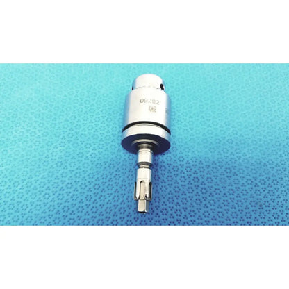 Silver surgical drill bit with hexagonal shank and engraved serial number for stryker 1/4 in. keyed chuck reuse medical use