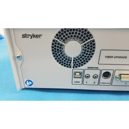White Stryker 1488 HD camera system back with camera head, reuse medical ports including USB and DVI connectors and vent
