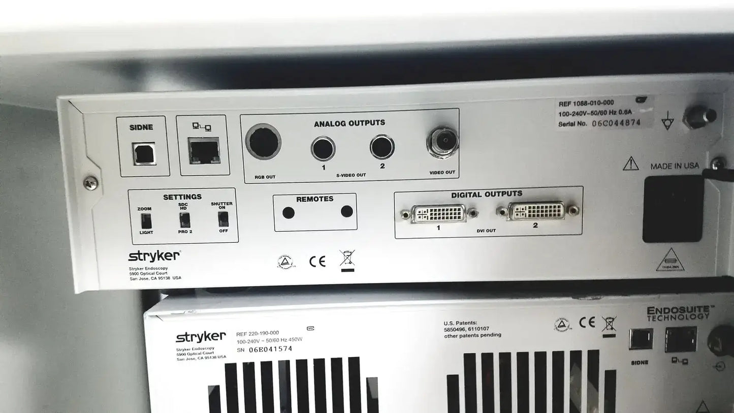 Stryker 21" Visionelect Falt Panel Monitor With High Defination Camera 1188 HD Surgical Video Monitor & Camera, as-is (for parts) product photo 6