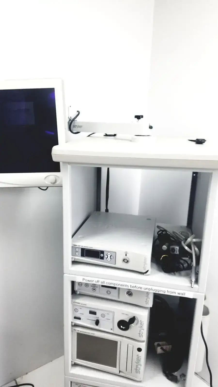 Stryker 21" Visionelect Falt Panel Monitor With High Defination Camera 1188 HD Surgical Video Monitor & Camera, as-is (for parts) product photo 1