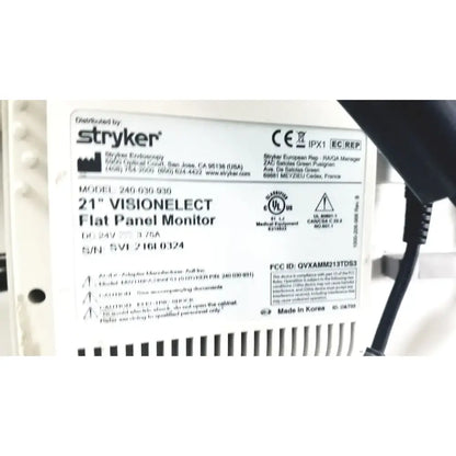 Stryker 21" Visionelect Falt Panel Monitor With High Defination Camera 1188 HD Surgical Video Monitor & Camera, as-is (for parts) product photo 11