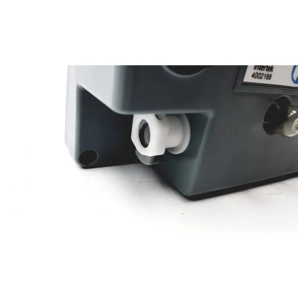 Gray plastic industrial sensor housing with white circular connector and screw for stryker 2861 low air loss pump isogel system