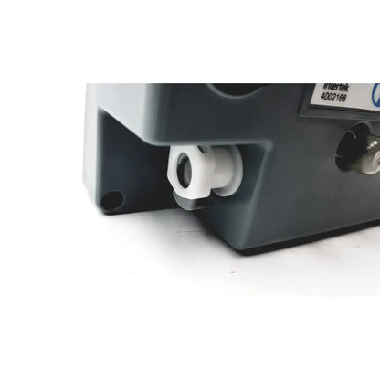 Gray plastic industrial sensor housing with white circular connector and screw for stryker 2861 low air loss pump isogel system