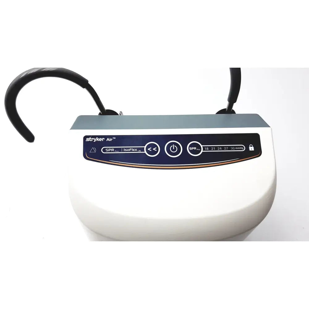 Stryker 2861 low air loss pump isogel mattress system with white isoflex medical device and black curved handles