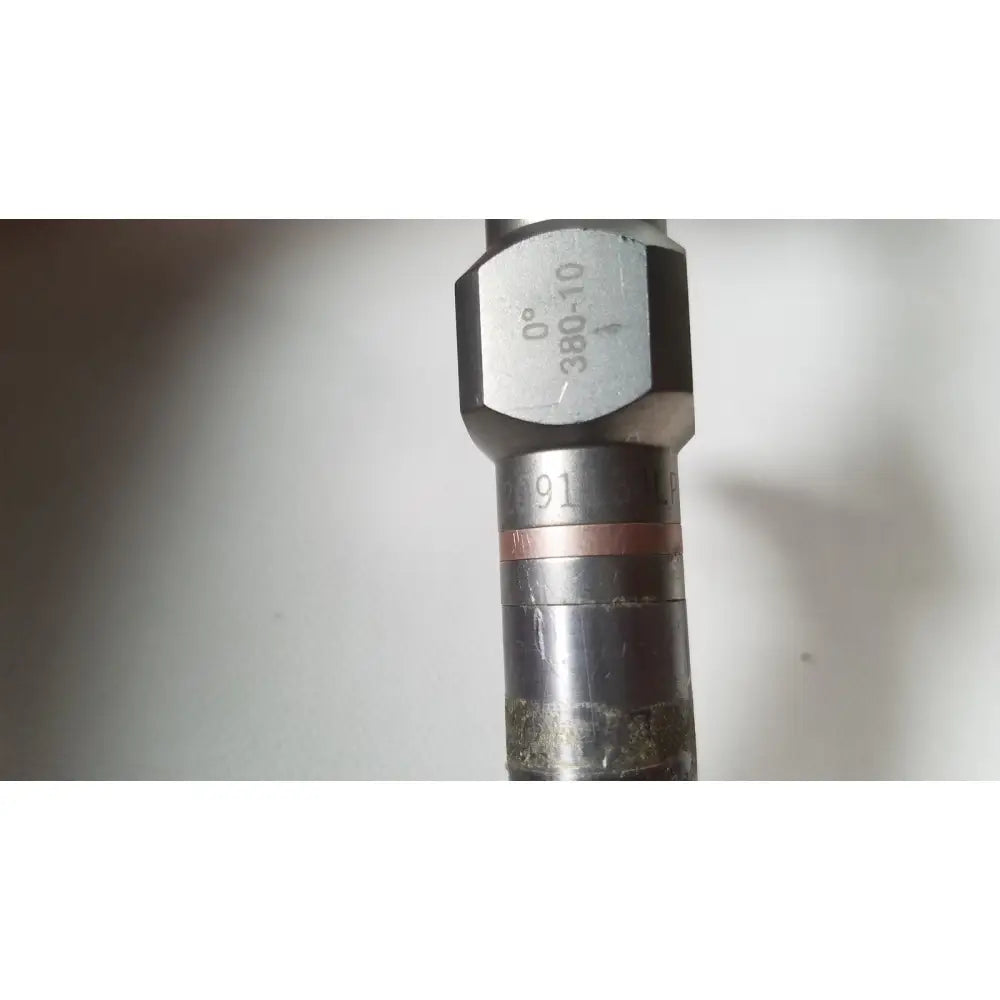 Metallic cylindrical stryker 380-10 10mm 0 degree rigid laparoscope with hexagonal head and copper-colored band