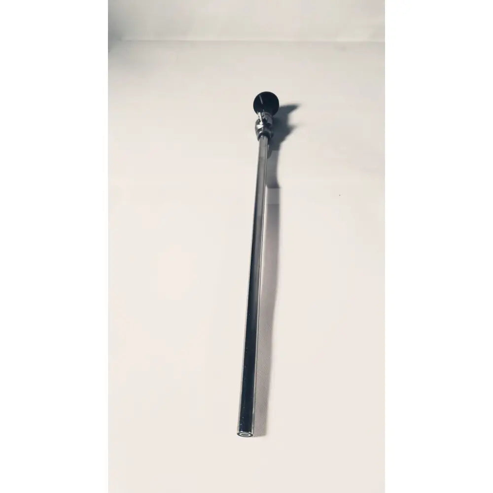 A sleek chrome 380-10mm 0 degree rigid laparoscope with a black spherical cap for precise surgical visualization