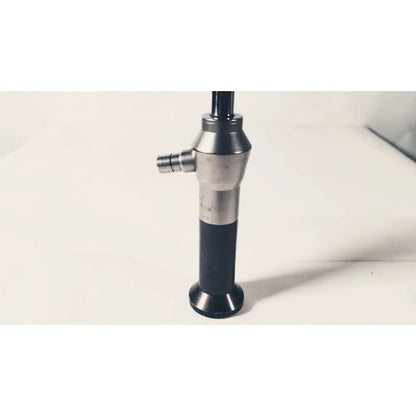 Black and silver Stryker 380-11 laparoscope 0 degree 10 mm with textured grip for reuse medical procedures