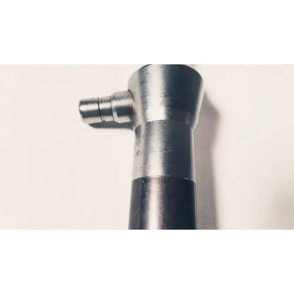 Silver metallic stryker 380-11 laparoscope 0 degree 10 mm with cylindrical body and angled connector for reuse medical use