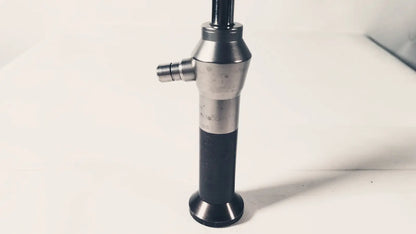 Black and silver Stryker 380-11 laparoscope 0 degree 10 mm with textured grip for reuse medical procedures