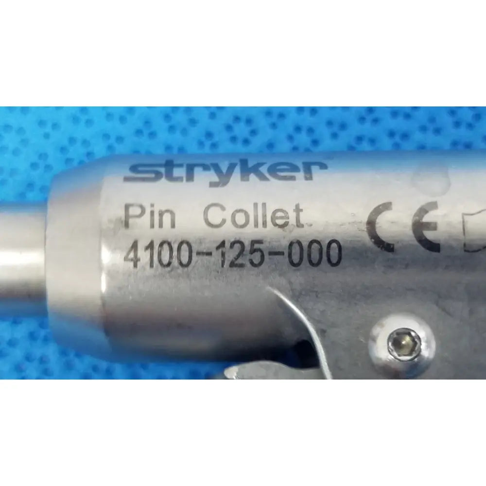 Silver Stryker 4100-125-000 pin collet for reuse medical and orthopedic instruments in surgical applications
