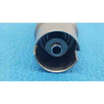 Stryker 4100-131-000 silver metal drill attachment with hollow center and serrated edge for reuse medical applications