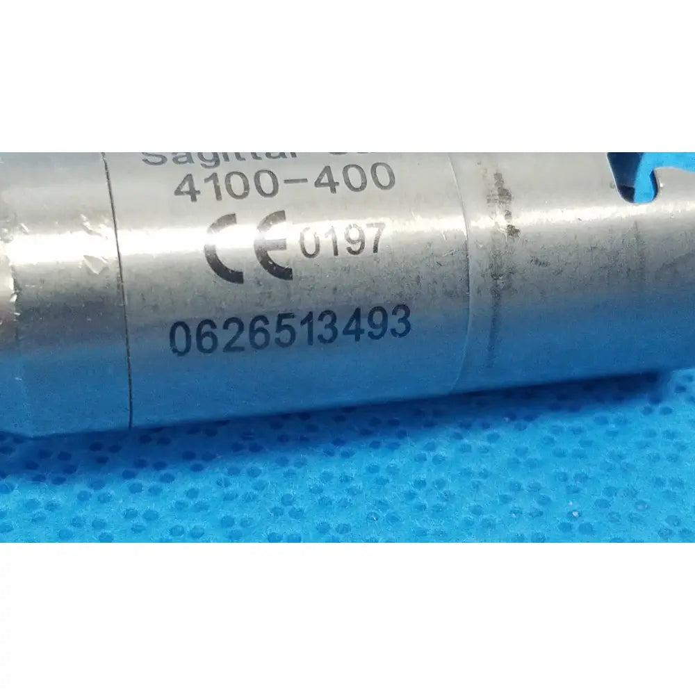 Silver metallic stryker 4100-400 sagittal saw attachment with ce mark for reuse medical orthopedic saws