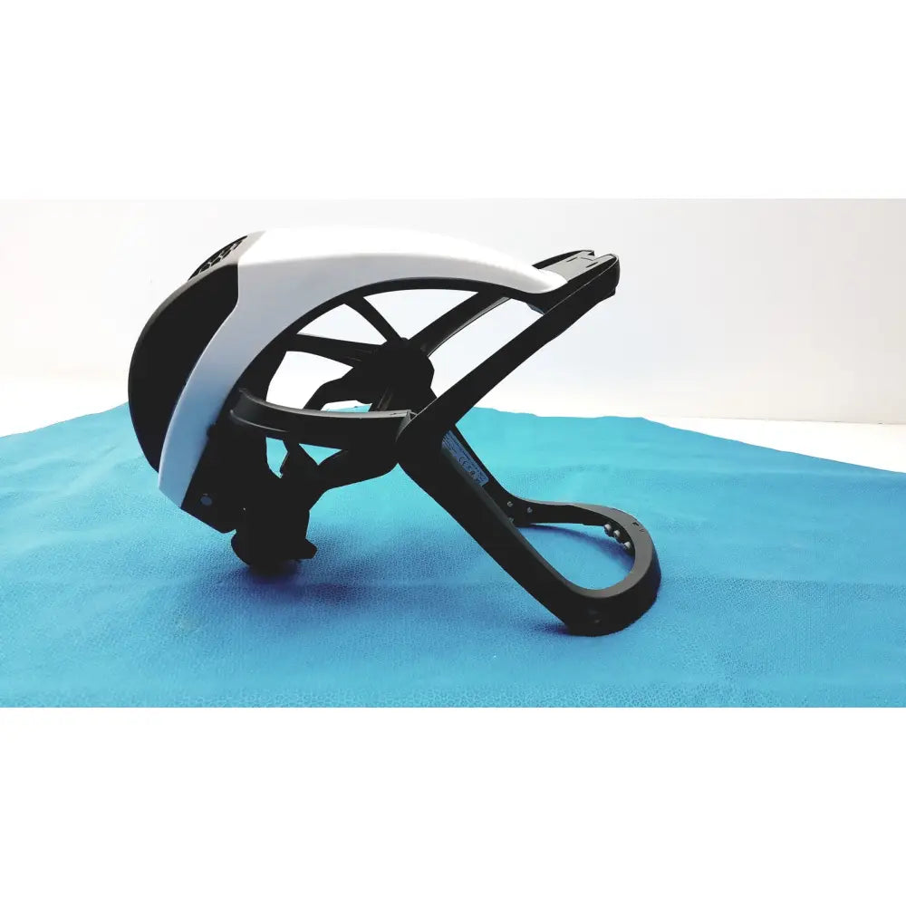 Stryker 416-600-000 white and black surgical helmet with power cord protective headgear and aerodynamic design