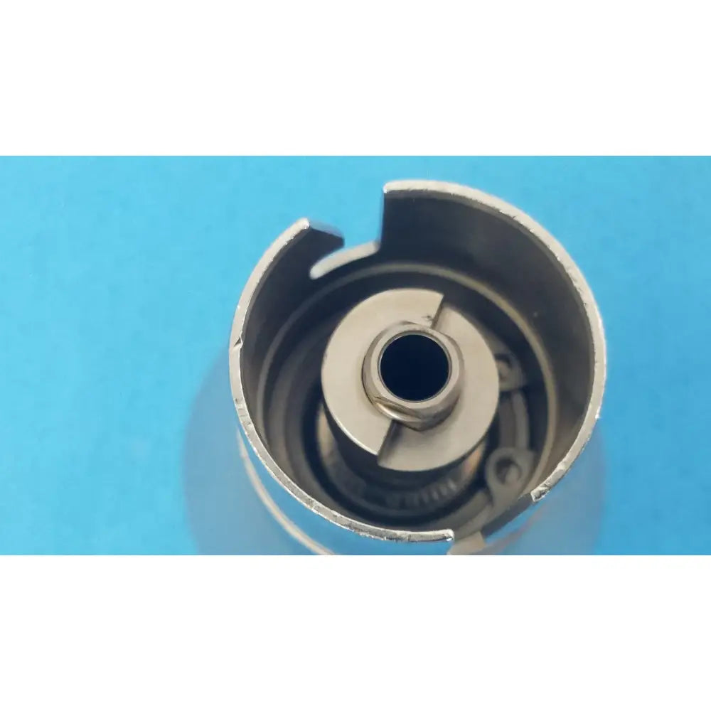 Silver metallic poweream large reuse medical drill bit with hexagonal drive and internal gear teeth for precision use