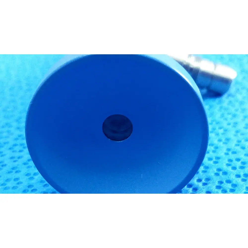 Blue circular plastic base with central hole for stryker ideal eyes 4mm autoclavable endoscope model 502-104-030