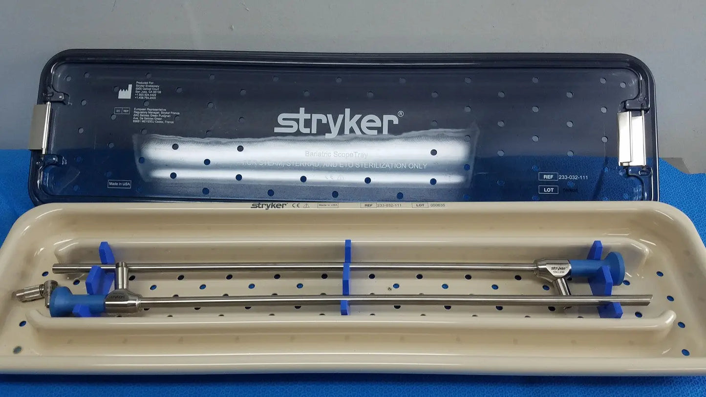 Reuse Medical Stryker 502-210-010 Ideal Eyes 10mm 0°/10mm 30° Autoclavable 331-000-400 w/ Trey Other Medical & Lab Equipment, second-hand product photo 1