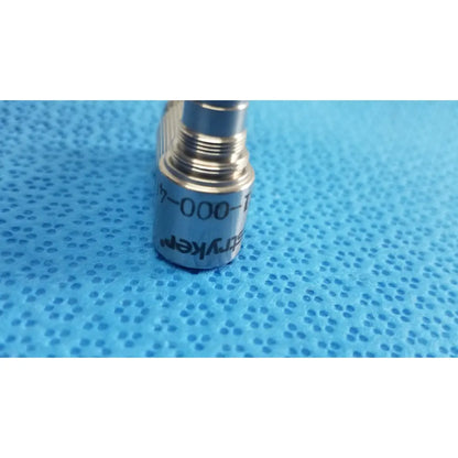 Silver cylindrical ideal eyes 10mm autoclavable sensor with engraved markings and threaded top for medical use