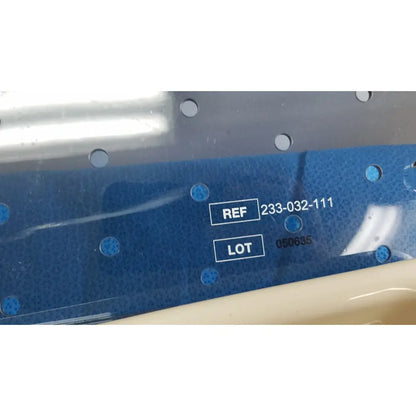 Blue textured label with white reference and lot numbers on stryker ideal eyes 10mm autoclavable 502-210-010 product
