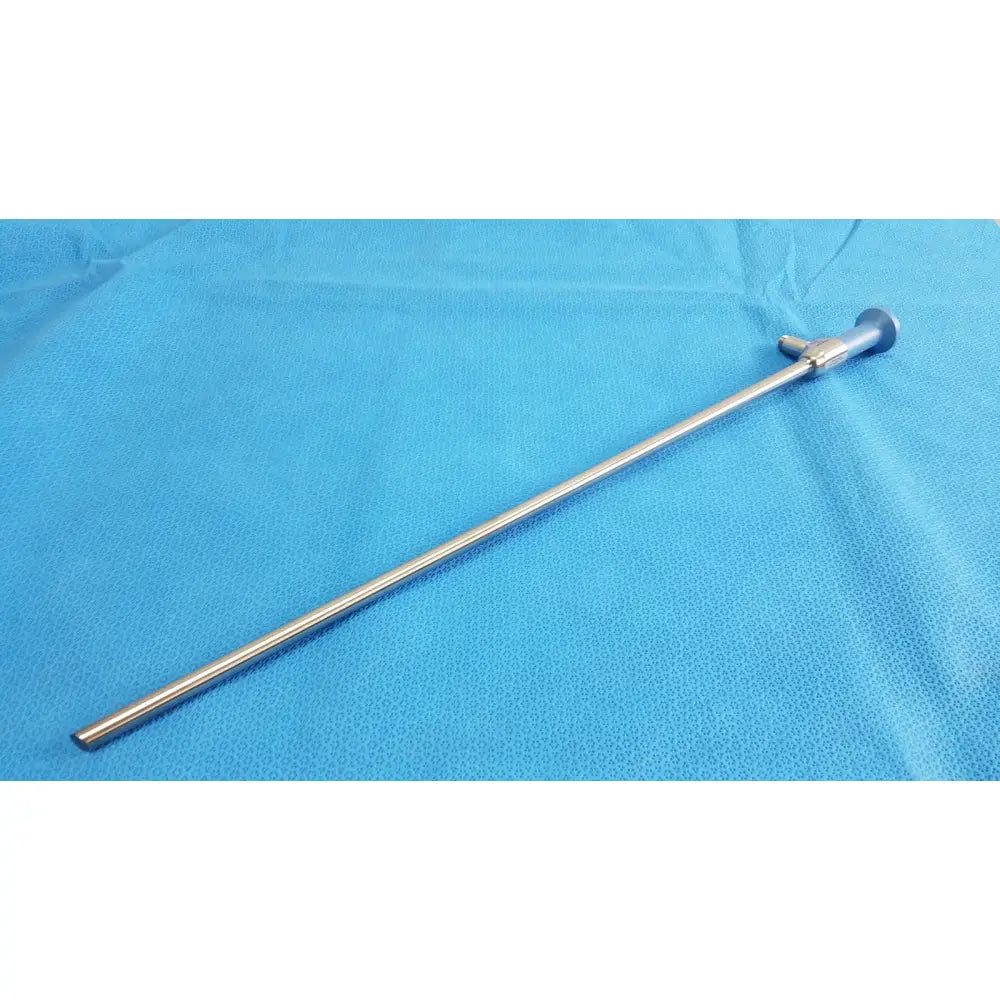 Silver ideal eyes 10mm surgical endoscope with slender metallic shaft and rounded capped tip for medical use