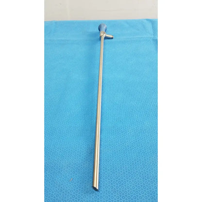 Stainless steel Stryker ideal eyes 10mm surgical endoscope with blue-tipped handle and small side port for precision use