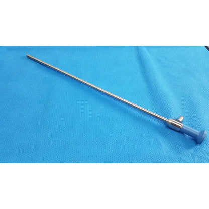 Silver surgical endoscope with blue ergonomic handle ideal eyes 10mm autoclavable for precise medical use