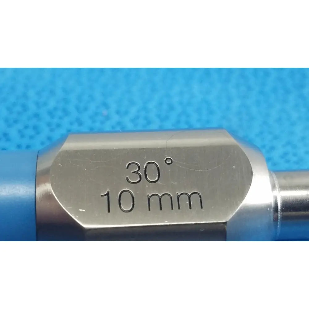 Silver metallic ideal eyes 10mm 30-degree angle gauge with hexagonal head for precise measurement and autoclavable use
